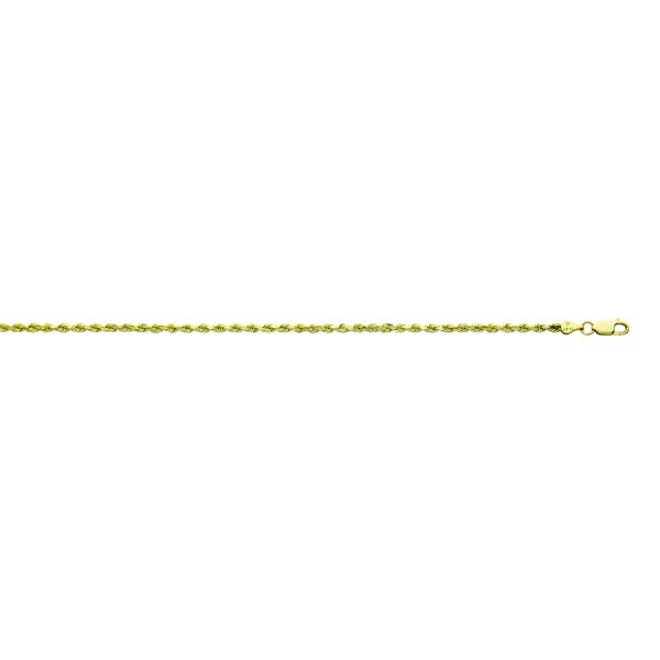 14K Yellow Gold 3.0mm Diamond Cut Rope<br />006-023
