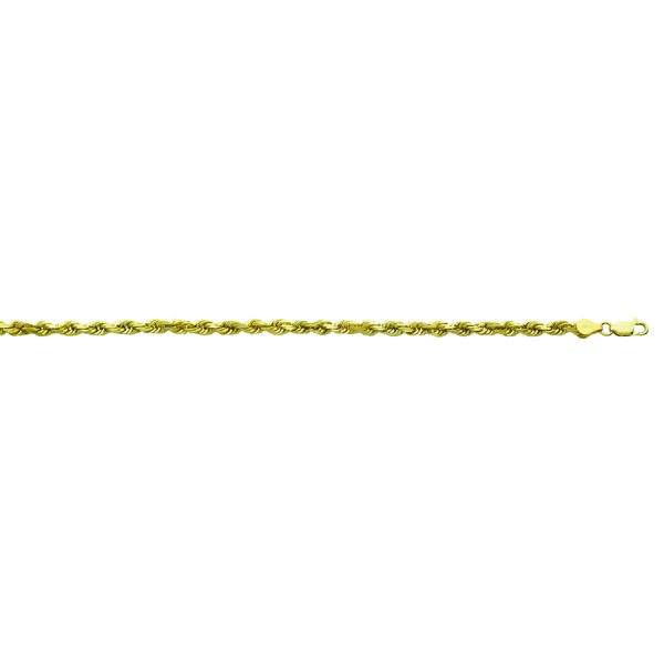 14K Yellow Gold 4.7mm Diamond Cut Rope<br />006-035
