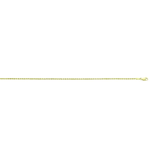 10K Yellow Gold 1.5mm Diamond Cut Rope <br />007-012