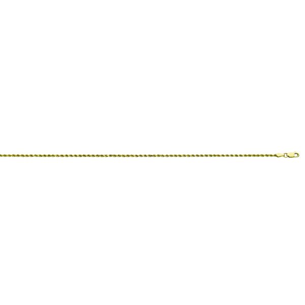10K Yellow Gold 1.9mm Diamond Cut Rope<br />007-014