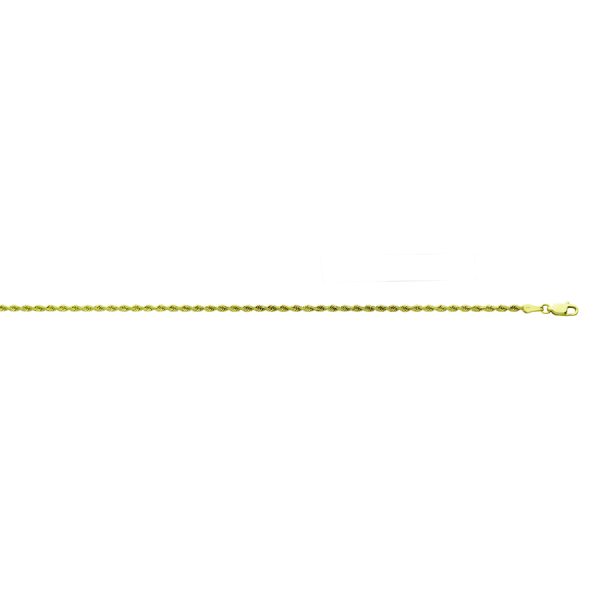10K Yellow Gold 2.5mm Diamond Cut Rope<br />007-018