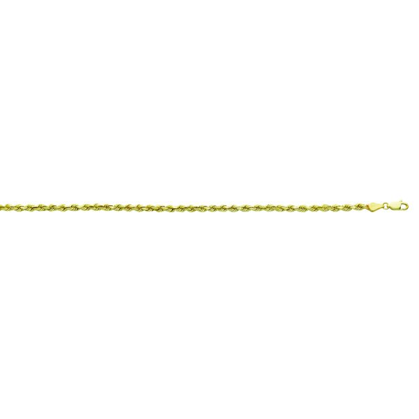 10K Yellow Gold 3.5mm Diamond Cut Rope<br />007-025
