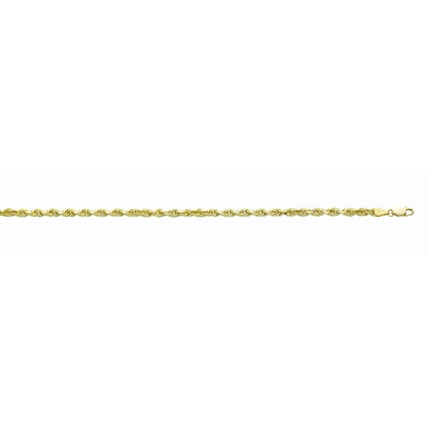 10K Yellow Gold 4.0mm Diamond Cut Rope<br />007-030