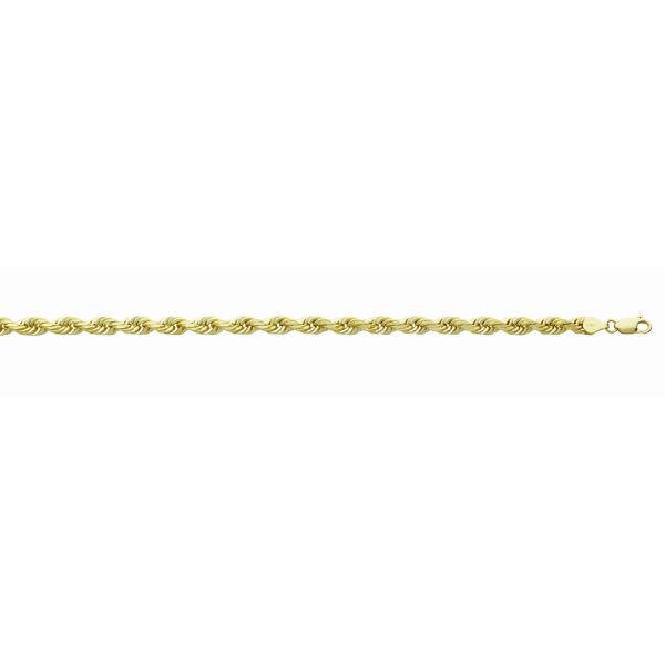 10K Yellow Gold 5.7mm Diamond Cut Rope<br />007-040