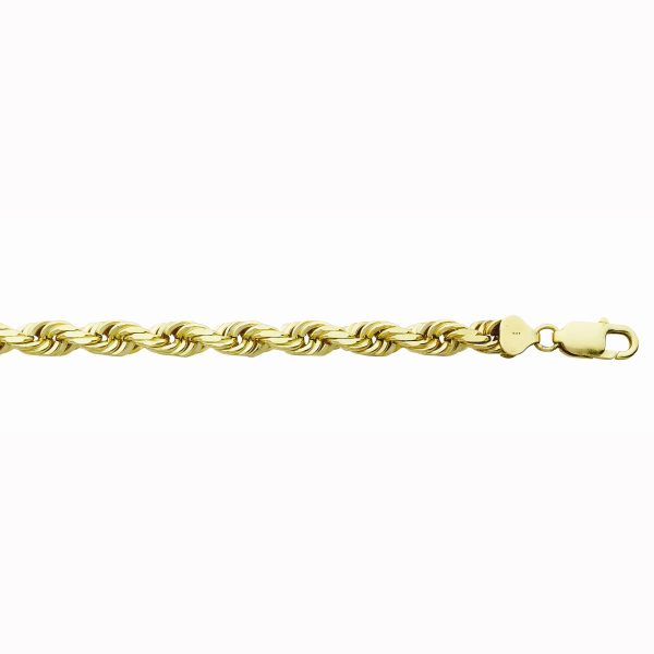 10K Yellow Gold 12.0mm Diamond Cut Rope<br />007-130