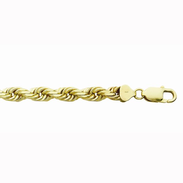10K Yellow Gold 19.4mm Diamond Cut Rope <br />007-200