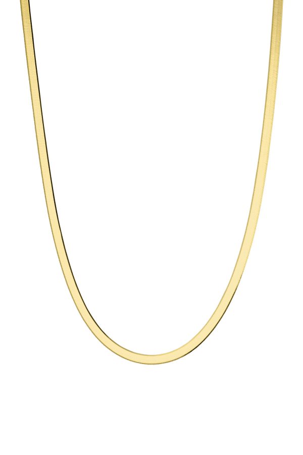 14K Yellow Gold 3mm Herringbone Chain<br />110-030 - Image 2