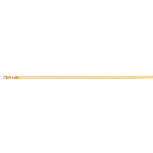 14K Yellow Gold 3mm Herringbone Chain<br />110-030