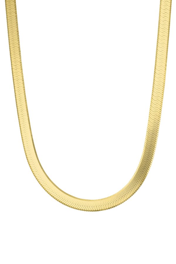 14K Yellow Gold 6mm Herringbone Chain<br />110-060 - Image 2