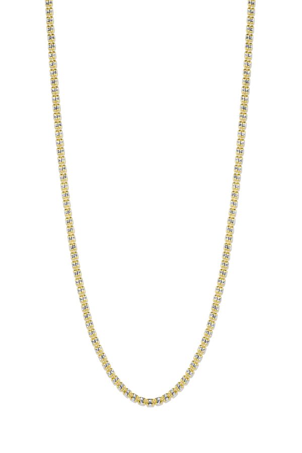 14K Two Tone 2.75mm Ice Chain<br />132-300
