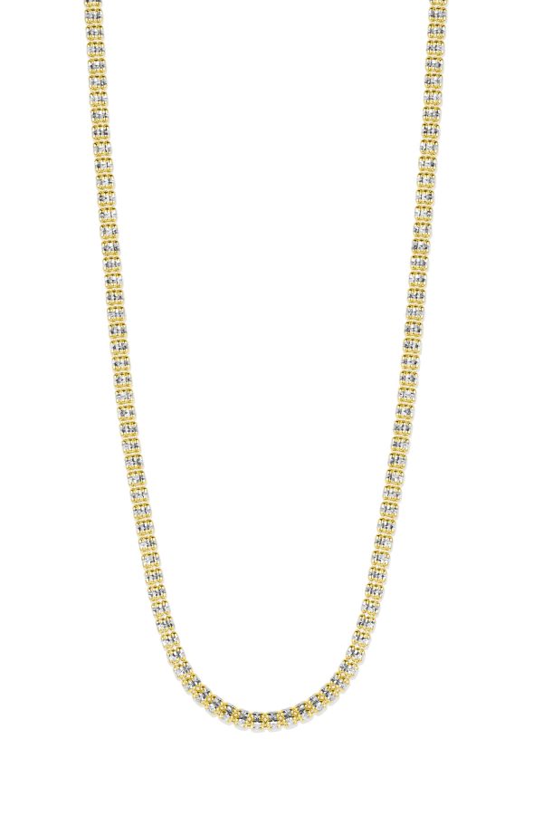 14K Two Tone 3.15mm Ice Chain<br />132-500