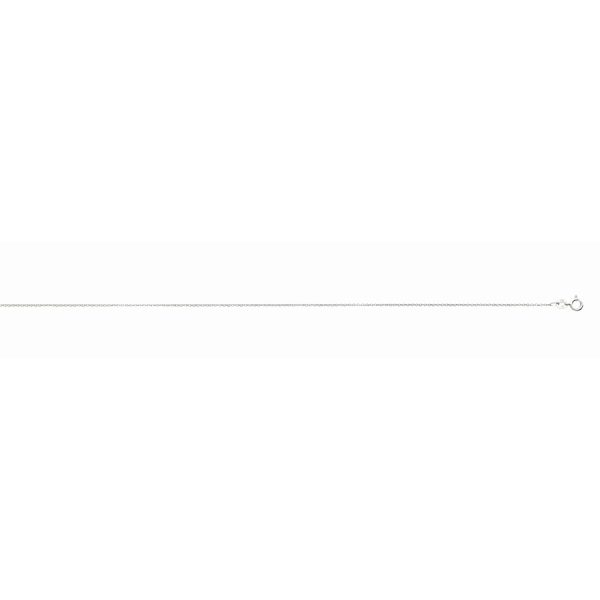 18K White Gold 1.0mm Round Cable Chain <br />18-140W
