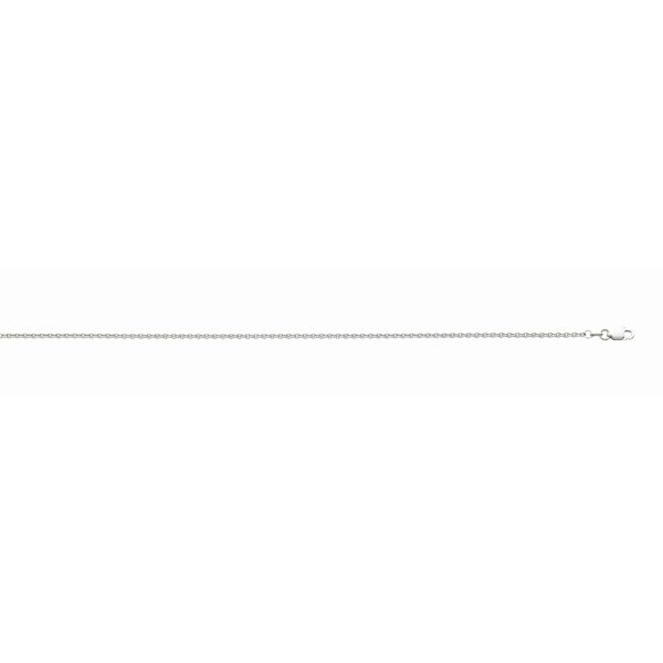 18K White Gold 2.1mm Round Cable Chain <br />18-143W