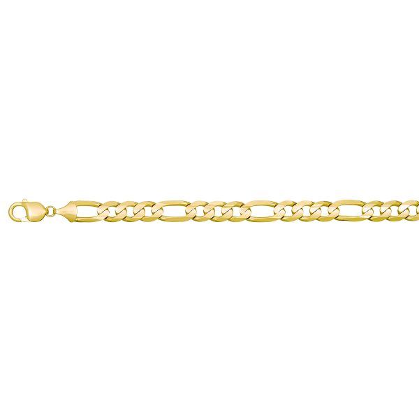 10K Yellow Gold 10.2mm Solid Figaro Link <br />369-250