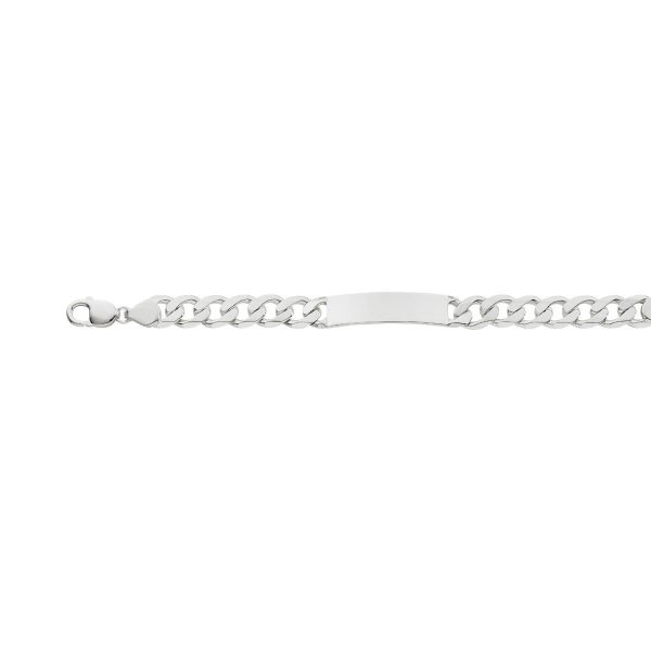 Sterling Silver Anti-Tarnish 12.0mm Curb Link ID Braclet <br />IDC-300
