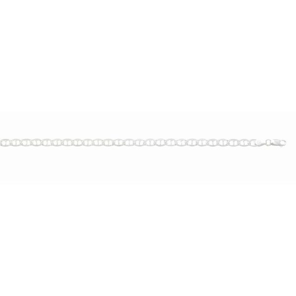 Sterling Silver Anti-Tarnish 5.3mm Semi-Pavé Marine Link <br />SS-37-120