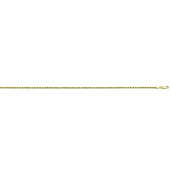 14K Yellow Gold 1.9mm Diamond Cut Rope <br />006-014