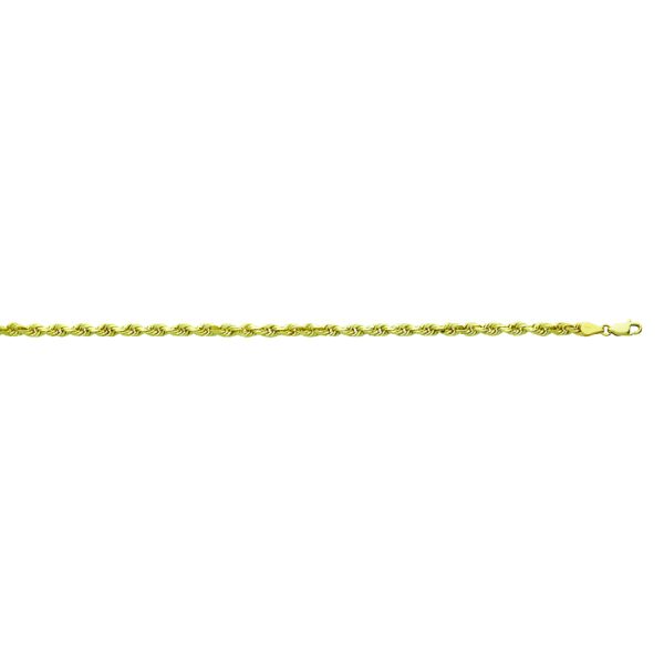 14K Yellow Gold 4.0mm Diamond Cut Rope <br />006-030