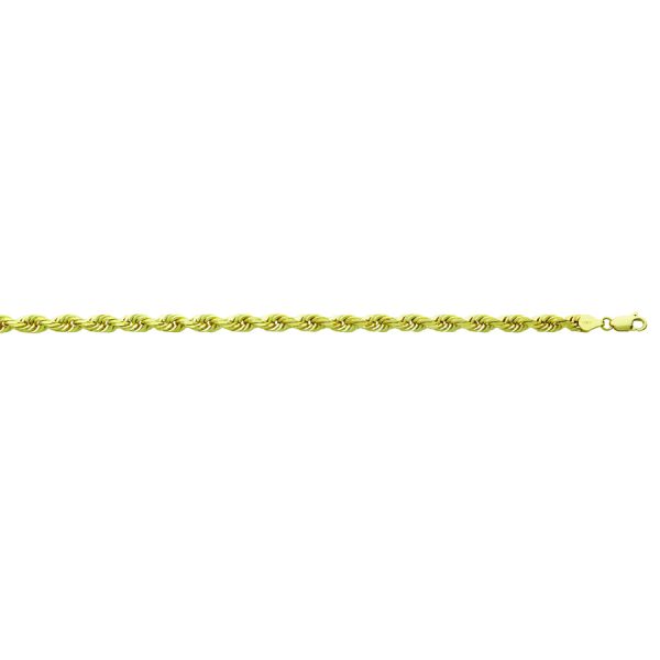 14K Yellow Gold 5.7mm Diamond Cut Rope <br />006-040