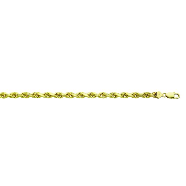 14K Yellow Gold 6.9mm Diamond Cut Rope <br />006-070
