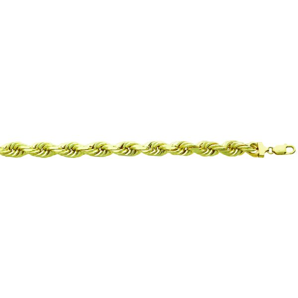 14K Yellow Gold 10.0mm Diamond Cut Rope <br />006-120