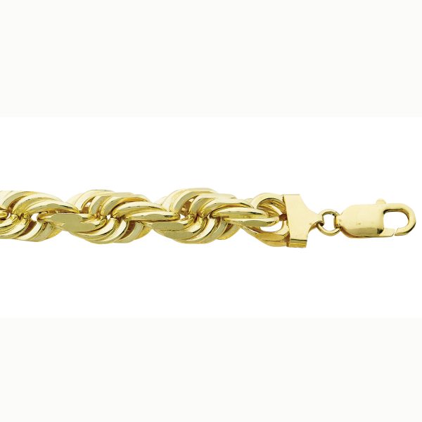 14K Yellow Gold 19.4mm Diamond Cut Rope <br />006-200
