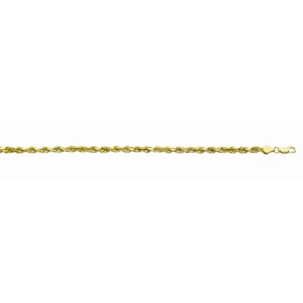 10K Yellow Gold 4.7mm Diamond Cut Rope <br />007-035