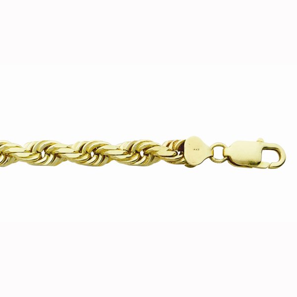 10K Yellow Gold 24.0mm Diamond Cut Rope <br />007-250