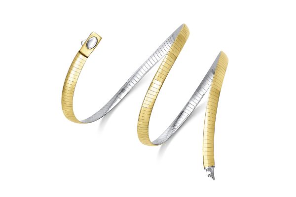 14K Yellow/White Reversible 4mm Omega <br />102-004