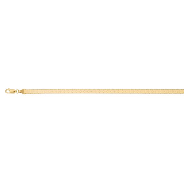 14K Yellow Gold 4mm Herringbone Chain <br />110-040