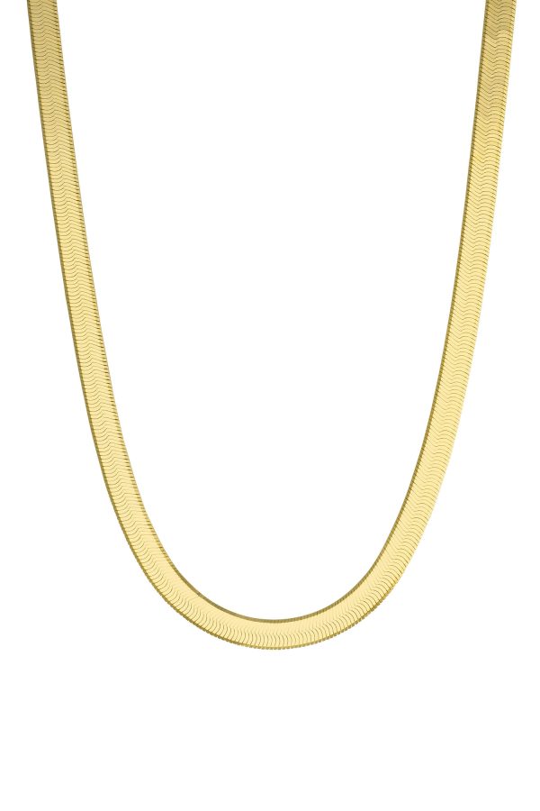 14K Yellow Gold 5mm Herringbone Chain <br />110-050 - Image 2