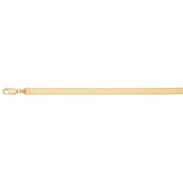 14K Yellow Gold 6mm Herringbone Chain <br />110-060