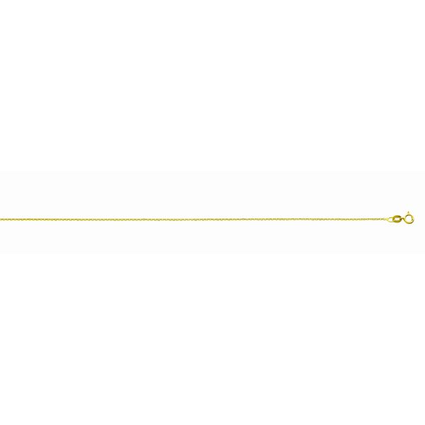 18K Yellow Gold 1.1mm Diamond Cut Cable Chain <br />18-130Y