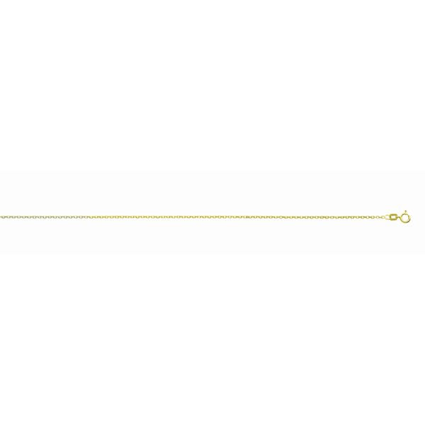 18K Yellow Gold 1.5mm Diamond Cut Cable Chain <br />18-131Y