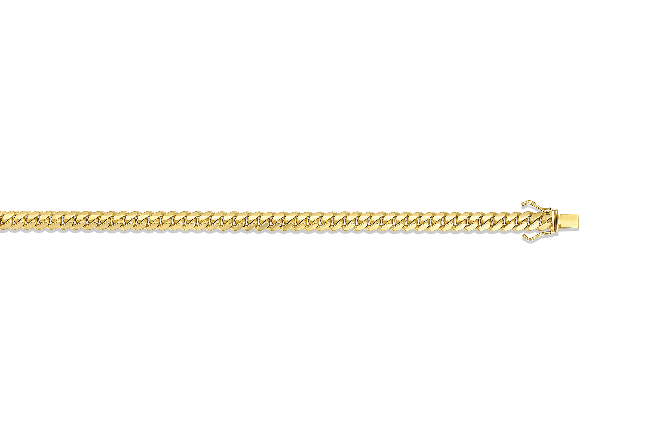 18K Yellow Gold 7.1mm Solid Miami Cuban Link <br />18-136