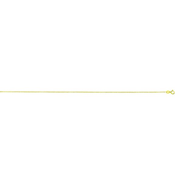 18K Yellow Gold 1.0mm Round Cable Chain <br />18-140Y