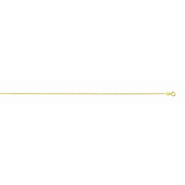 18K Yellow Gold 1.2mm Round Cable Chain <br />18-141Y