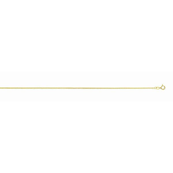 18K Yellow Gold 1.0mm Round Wheat Chain <br />18-203Y