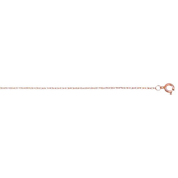 14K Rose Gold 5R Promotional Carded Chain <br />200-012-16