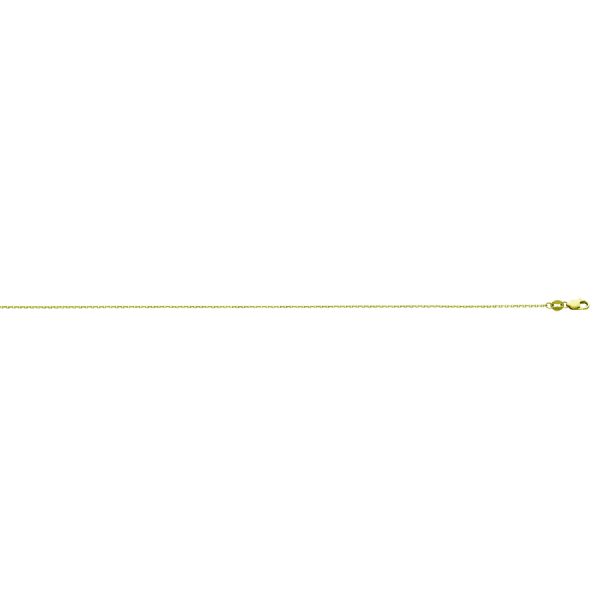 10K Yellow Gold 0.95mm Diamond Cut Cable Chain <br />219-002