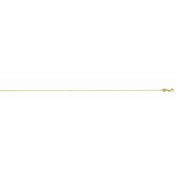 14K Yellow Gold 0.95mm Diamond Cut Cable Chain <br />220-140