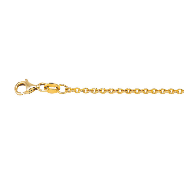 14K Yellow Gold 2.5mm Non-Diamond Cut Cable Chain (Designer Rolo) <br />220-250