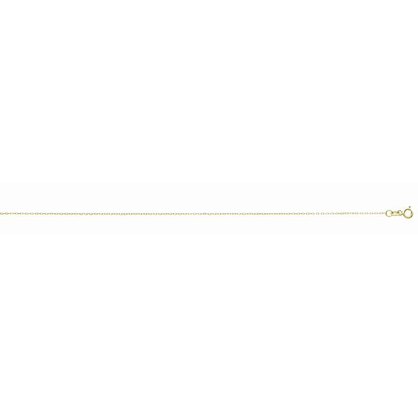 14K Yellow Gold 0.8mm Diamond Cut Cable Chain 4.5mm Spring Ring <br />220-301