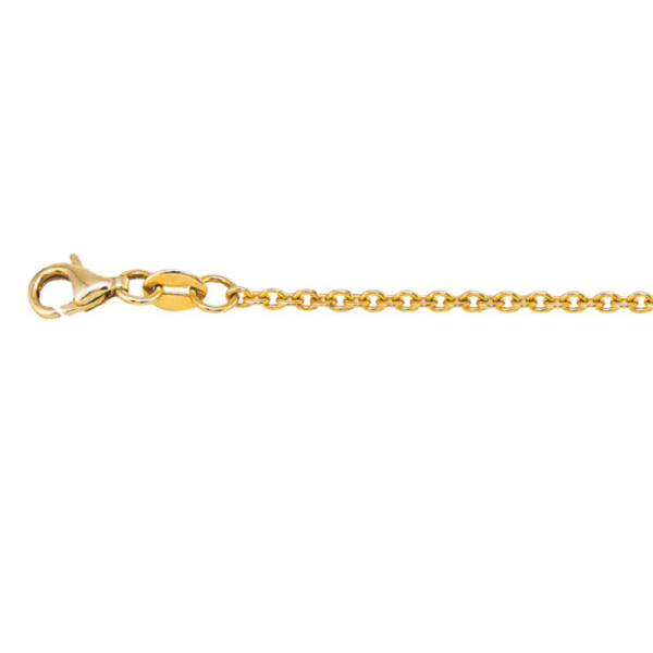 14K Yellow Gold 3.2mm Non-Diamond Cut Cable Chain (Designer Rolo) <br />220-320