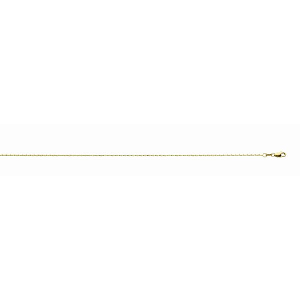 14K Yellow Gold 0.98mm Diamond Cut Celebrity Chain (Rounded Lomakina) <br />220-325