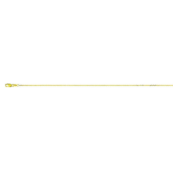 14K Yellow Gold 1.3mm Diamond Cut Cable Chain <br />220-332