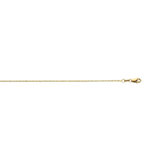14K Yellow Gold 1.5mm Diamond Cut Celebrity Chain (Rounded Lomakina) <br />220-400