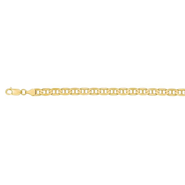 14K Yellow Gold 6.2mm Flat Marine Link <br />220-620