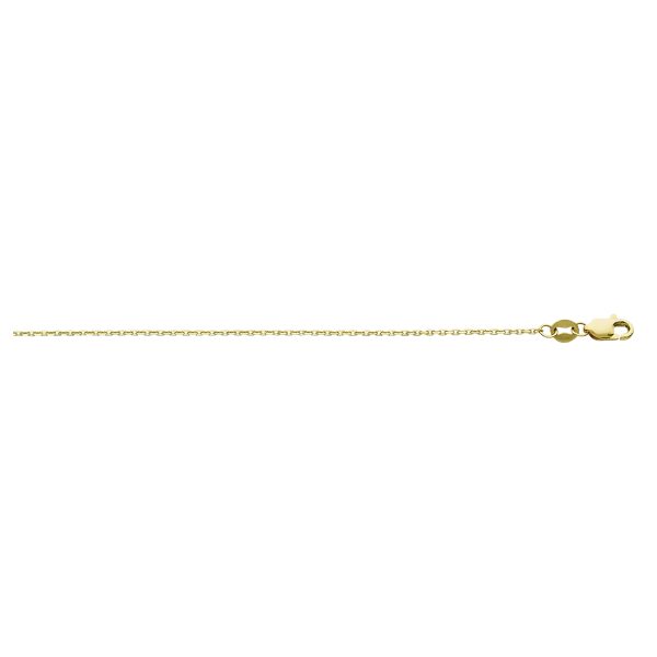 10K Yellow Gold 1.3mm Diamond Cut Cable Chain <br />221-332