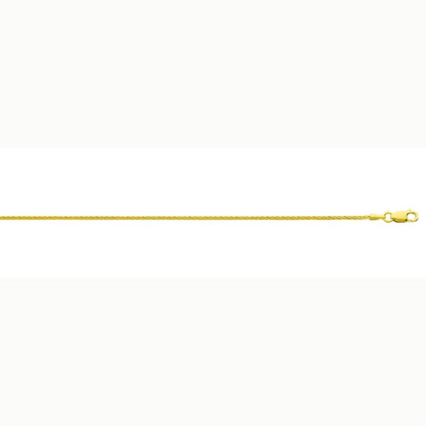 10K Yellow Gold 1.91mm Diamond Cut Round Wheat Chain <br />221-349